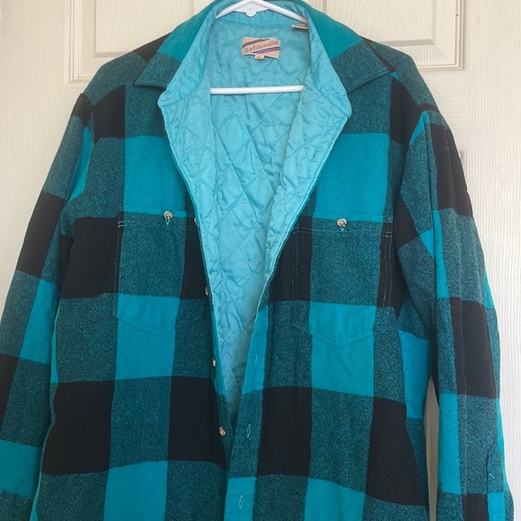 Women’s Plaid Shirt Jacket Green Shacket Size XL - Picture 6 of 8